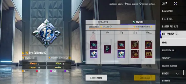Account with Level 72 Progress - In-Game Rewards Ready to Claim