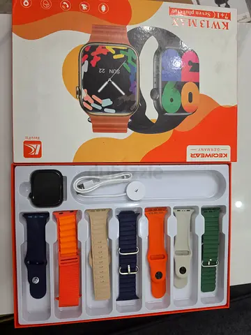 KW13 Max+ Smartwatch with 8 Extra Straps - Unused Kit