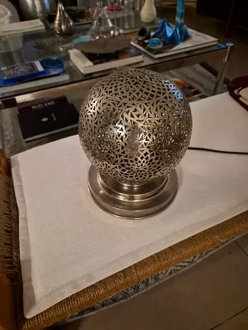 Silver handmade moroccan lamp