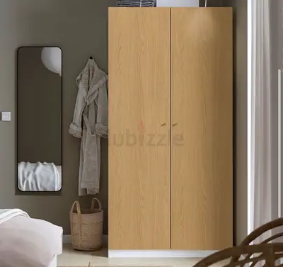 Light Oak 2-Door Wardrobe — Good Condition