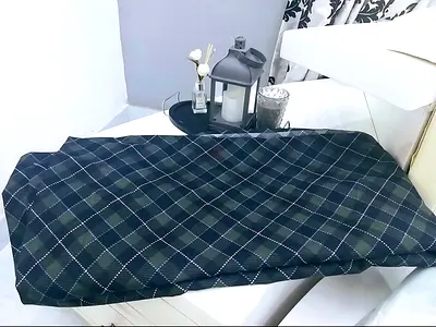 IKEA Blue and Green Argyle curtains Good Condition