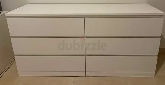 IKEA Malm Chest of Drawers - 6 Drawers