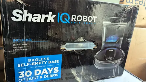 Shark IQ Robot Vacuum with Self-Emptying Base — Bagless, Holds 30 Days