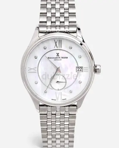 Bernhard H. Mayer Ladies Stainless Steel Watch with Mother-of-Pearl Dial