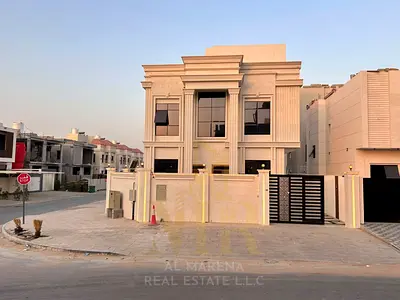فيلا فاخرة للبيع في الحليو 2 – عجمان | 5 غرف ماستر | طابقان + روف | شامل جميع الرسوم