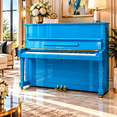 Kawai Upright Piano - Blue