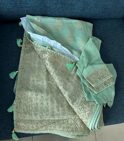 Saree with Stiched Blouse (Brand New)