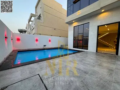 Luxury Villa for Sale in Al Helio 2 – Ajman | 5 Master Bedrooms | Private Pool | Registration & Ownership Fees Included