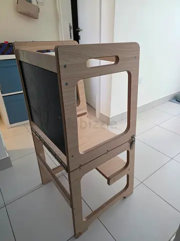 Convertible Wooden Learning Tower – Kitchen Helper + Desk & Chair