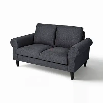 Compact 2-Seater Dark Grey Fabric Sofa from ikea — very Good Condition