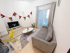 Fully furnished one-bedroom apartment ( 2 bathrooms ) with a hall, with balcony, including all servi