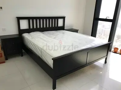 Ikea hamnes King size bed with matters