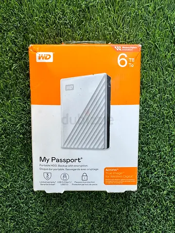 WD 6TB My Passport portable external storage, external hard drive, USB 3.0, portable HDD with softwa