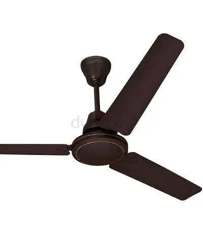 Brown 3-Blade Ceiling Fan - Simple Design, Good Condition