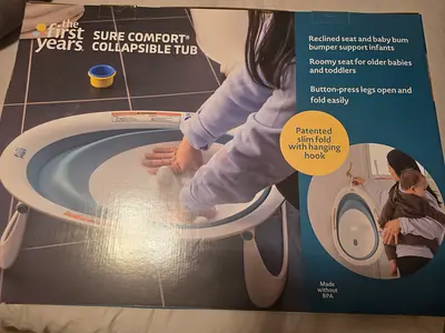 The First Years Sure Comfort Collapsible Baby Tub - New in Box