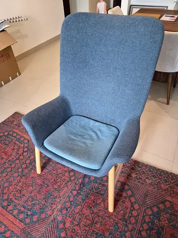 Blue VEDBO high-back armchair ikea