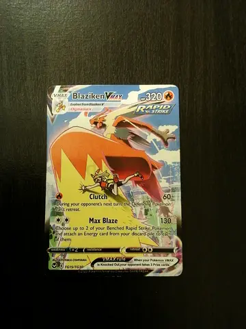 Blaziken VMAX Pokémon Card - Rare Holo Collectible