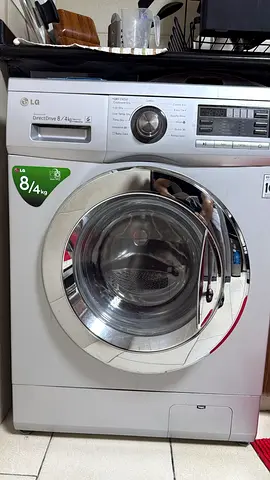 LG 8kg Washer / 4kg Dryer, Direct Drive, 1400 RPM, Silver (F1496ADP24)