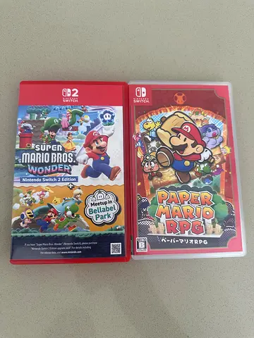 Paper Mario RPG (120aed) & Super Mario Bros. Wonder (Nintendo Switch2, 190aed )