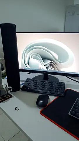 Complete PC Setup Bundle – Philips 22" Monitor + Wireless Keyboard & Mouse + RGB Speaker