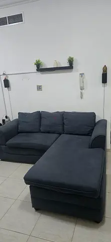 Gray L-shaped sectional sofa with chaise (good condition)