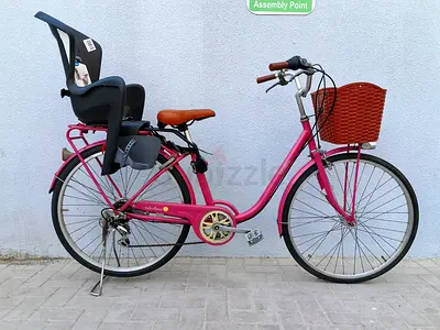High Quality Japanese imported Cruiser Bike 6 speed Shimano Dynamo operated light New Baby seat