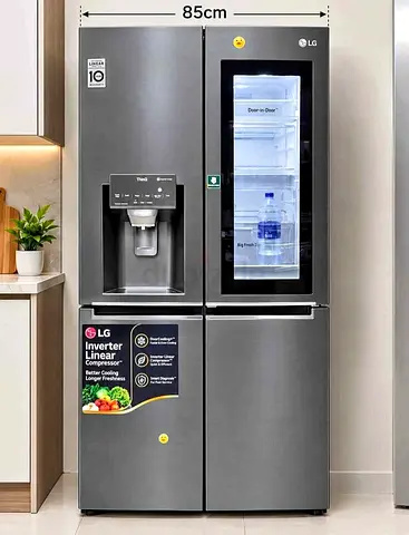 LG instaview French door Fridge-Freezer 85cm
