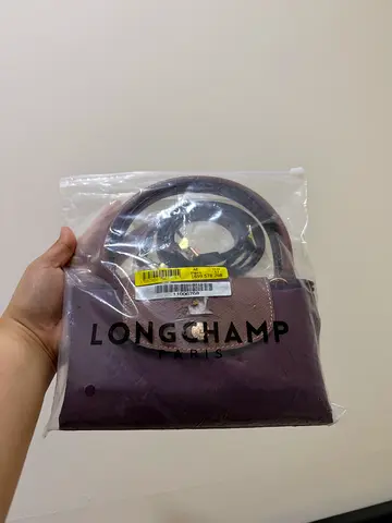 Longchamp Le Pliage Original Top Handle Bag with Sling (medium) in Plum