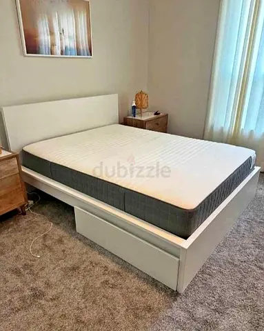 Ikea King Size Bed with Mattress Available in Perfect Condition
