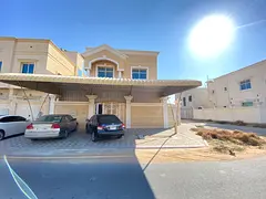 Two-storey villa for rent in Ajman, Al-Yasmeen area, corner of two streets, with air conditioners