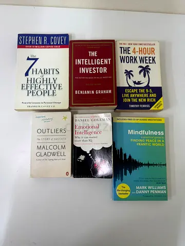 6 Personal Development, Business & Investing Books Bundle | Psychology & Productivity
