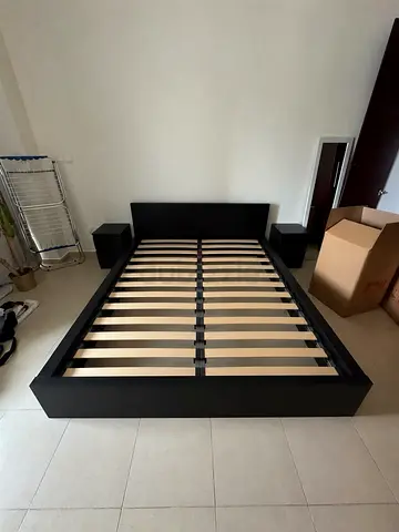 IKEA MALM Bed frame in black, suitale for a 160 x 200 cm – AED 10
