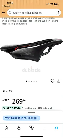 Selle Italia S3 Carbonio Road/MTB Bike Saddle - Size S3