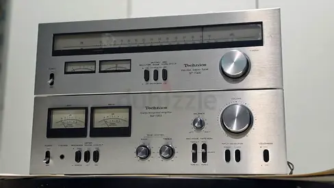 Vintage Technics Silver Face Stack – SU-7300 Amplifier & ST-7300 Tuner-JAPAN