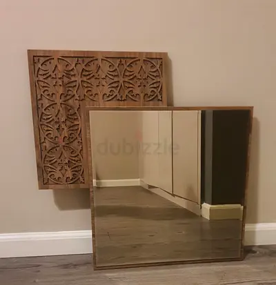 Solid Wood Hand Work Wall Mirror Decor 90x 50cm