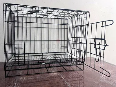 Foldable metal pet crate / travel cage - good used condition