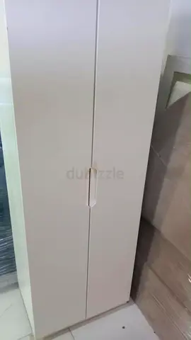 Slim white wardrobe / storage cabinet - 2 door