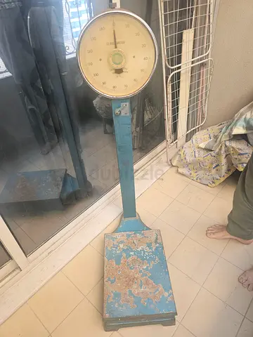 Used industrial floor weighing scale - large dial platform scale
