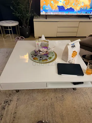 IIKEA TOFTERYD High-Gloss White Coffee Table 95×95 cm