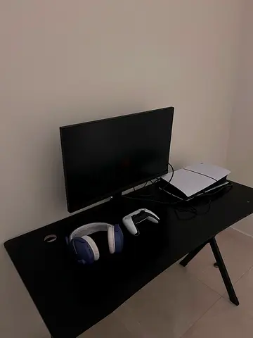 PS5 Slim Digital Edition 825GB + 200Hz Gaming Monitor + HyperX Wireless Headset + Gaming Desk