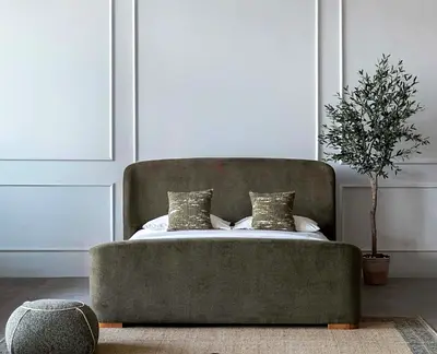 King Size Bed Frame with Headboard - 205 x 234 cm (overall) - Modern Design