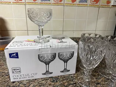 Ice cream set with glass