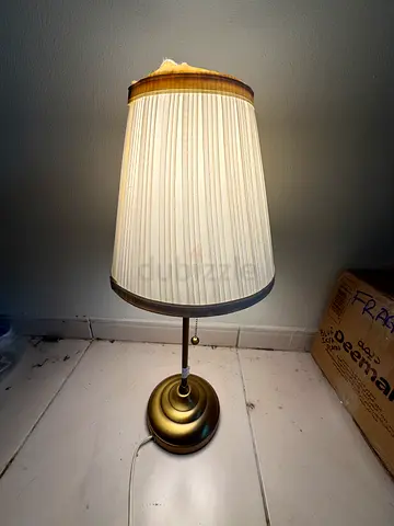 Lamp from Home Centre - Vintage brass lamp with pleated fabric shade