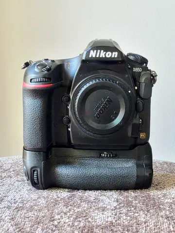 Nikon D850 DSLR body with battery grip
