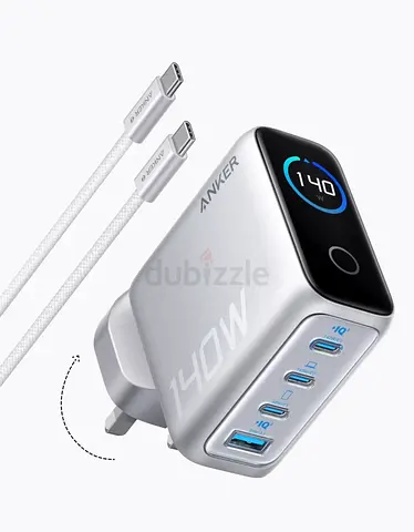 Anker 140W Max 4-Port GaN USB C Charger, Smart Display, 1.5m Cable (sliver)
Multi-Device Fast Chargi