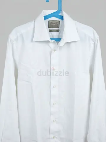 Sacoor White Men's Long Sleeve Dress Shirt - Size M