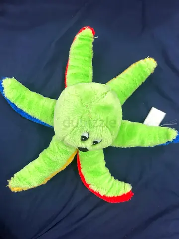 Preloved Green / Colorful Plush Octopus Toy