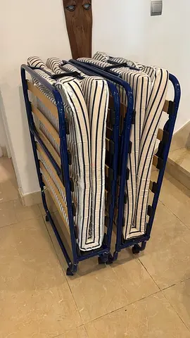 Foldable Guest Bed with Mattress - Good Condition