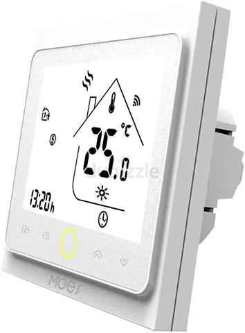 MOES WiFi AC Thermostat, Fan Coil Thermostat, 2 Pipe White
220V, 3-Speed Fan Control