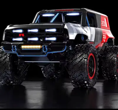 Remote Control Off-Road Monster Truck — 1/12 Scale, LED Lights ( MJX H12P)